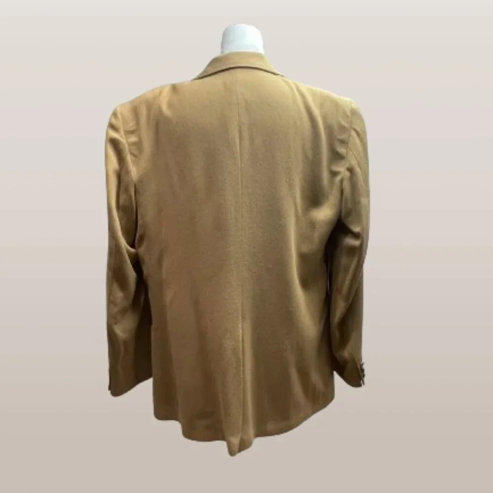 Woff by Farah Vintage Mens Wool Camel Sport Blazer Jacket Size 42R